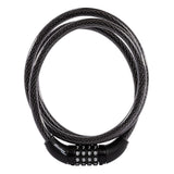 Master Lock Bike Cable Lock 5' x 1/2" Heavy Duty Anti-Theft Bike Lock Steel Cable with Black Weather Resistant Vinyl Coating for Bikes, Ebikes & Scooters, 5 Feet Long, 8370D