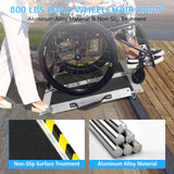 2FT Portable Wheelchair Ramp, Non-Slip Aluminum Folding Handicap Ramp, 800 LBS Capacity Door Threshold Ramps for Home Steps, Scooter Ramps for Car, Doorways, Curbs, Stairs, Cart, Wheel Chair Ramp Step