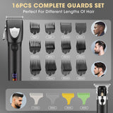 Lanumi Professional Hair Clippers Electric Razor Shavers Men 3 Piece Set Rechargeable Clippers and Trimmers Beard Trimmer Barber Kit with Travel Case Clippers for Hair Cutting Gifts for him