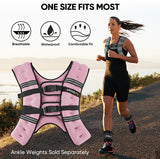 APEXUP Weighted Vest with 5lbs/10lbs/15lbs/20lbs/25lbs/30lbs Weights and Reflective Stripe, Weight Vest Men Women for Workout, Strength Training, Running (Pastel Pink, 20lbs)