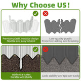 Vashly 20Pcs 20Ft Landscape Edging,6.5 Inch Garden Border with 20 Stakes