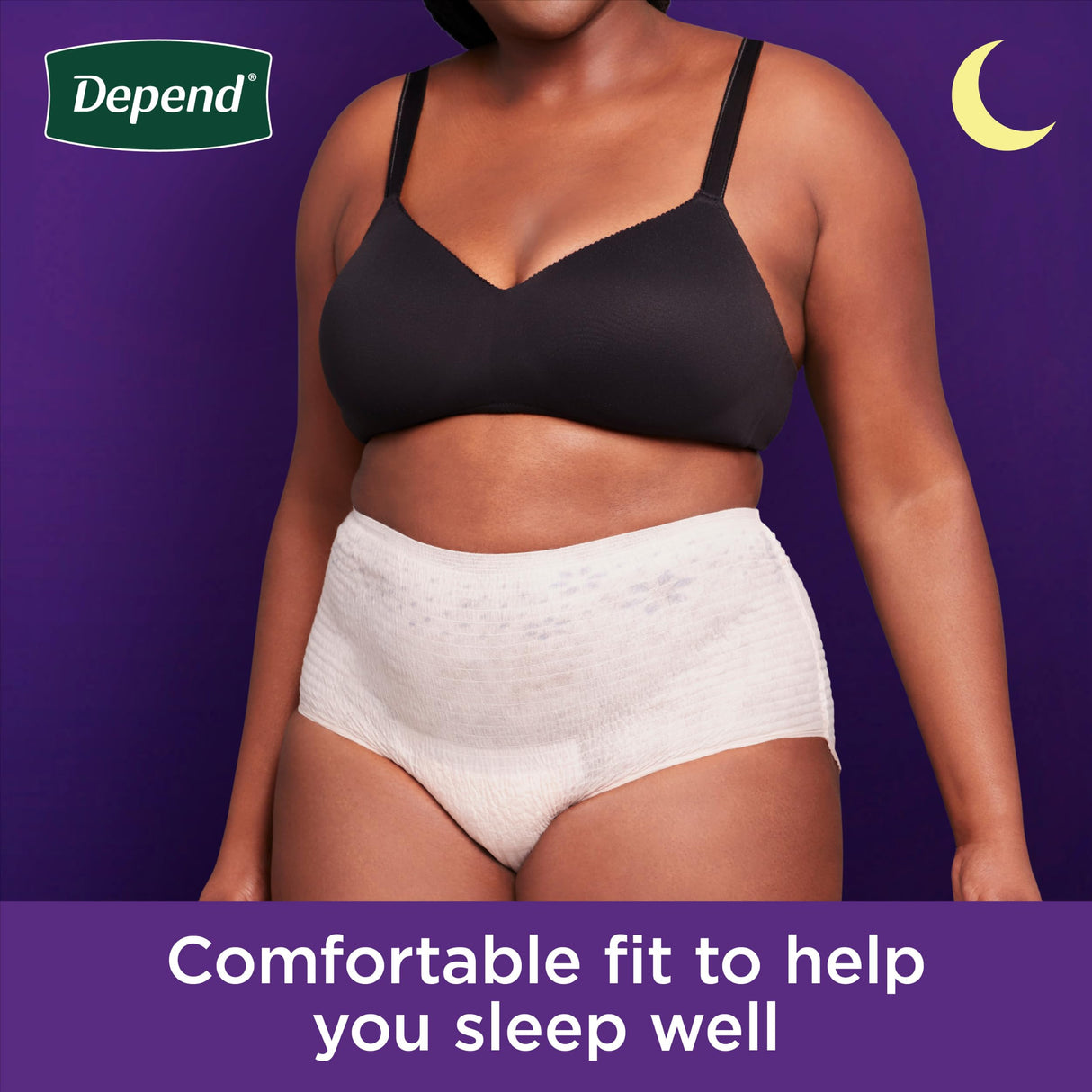 Depend Night Defense Adult Diapers, Incontinence & Postpartum Bladder Leak Underwear for Women, Disposable, Overnight, Extra-Large, Blush, 12 Count, Packaging May Vary