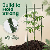Oriva 4 Pack Round Tomato Cages for Garden,18 inches Small Metal Tomato Cages with Adjustable Rings,Tomato Trellis and Plant Support for Raised Garden Beds, Pots and Climbing Vegetables