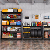 71"H Garage Shelving-2050LBS 5 Tier Storage Shelves,Adjustable Heavy Duty Metal Shelving Unit and Storage Large Rack,Utility Steel Shelf For Shop Warehouse Industrial Pantry Basement 71"x35"x16"