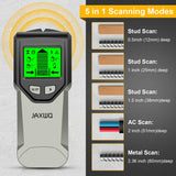 Stud Finder Wall Scanner - 5 in 1 Stud Finder Tool w/Smart Chip and HD LCD Display, Stud Detector Beam Finders for the Center and Edge of Wood AC Wire Metal Studs Joist Pipe (Grayish)