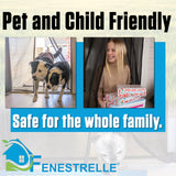 Fenestrelle Magnetic Screen Door – Heavy Duty, Hands Free Fiberglass Mesh with Self Closing Magnetic Seal, White Trim – Fits 34" x 80" Doors (Screen Size 36" x 82")