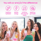 Belli Welli Fiber Supplement for Women&Men, Premium Daily Fiber Powder from Organic Acacia with Added Collagen, Electrolytes&Probiotics, No Bloat, Constipation&Gut Health Support (Strawberry Lemonade)