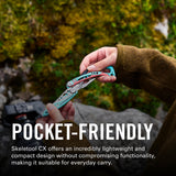 LEATHERMAN, Skeletool CX, 7-in-1 Lightweight, Minimalist Multi-Tool for Everyday Carry (EDC), Home, Garden & Outdoors, Paradise Blue