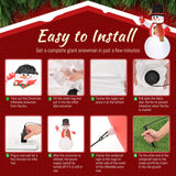 8 FT Christmas Inflatables Yard Decorations Snowman Outdoor, Giant Christmas Blow Ups Outdoor Decor Waterproof with Built-in Bright LED Lights for Yard Garden Patio Lawn