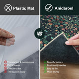 Anidaroel Floral Office Chair Mat for Hardwood & Tile Floor, 48"x60" Desk Chair Mat for Home Office, Under Desk Rug for Rolling Chair, Non Slip Computer Chair Mats, Low-Pile Carpet Protector Rug