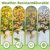 Ruppence 40Pcs 42ft White Garden Edging Border, Plastic Landscape Edging