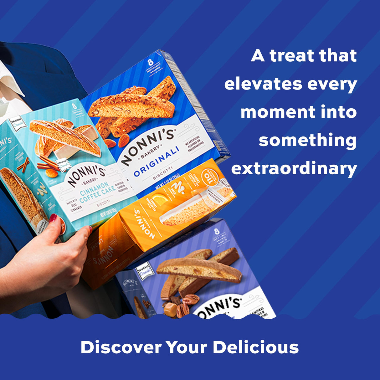 Nonni's Italian Biscotti Variety Pack - 6 Assorted Flavors - Holiday Snack for Christmas Cookies - Cookie Variety Pack - Italian Cookie Assortment - Biscotti Individually Wrapped Cookies - Kosher