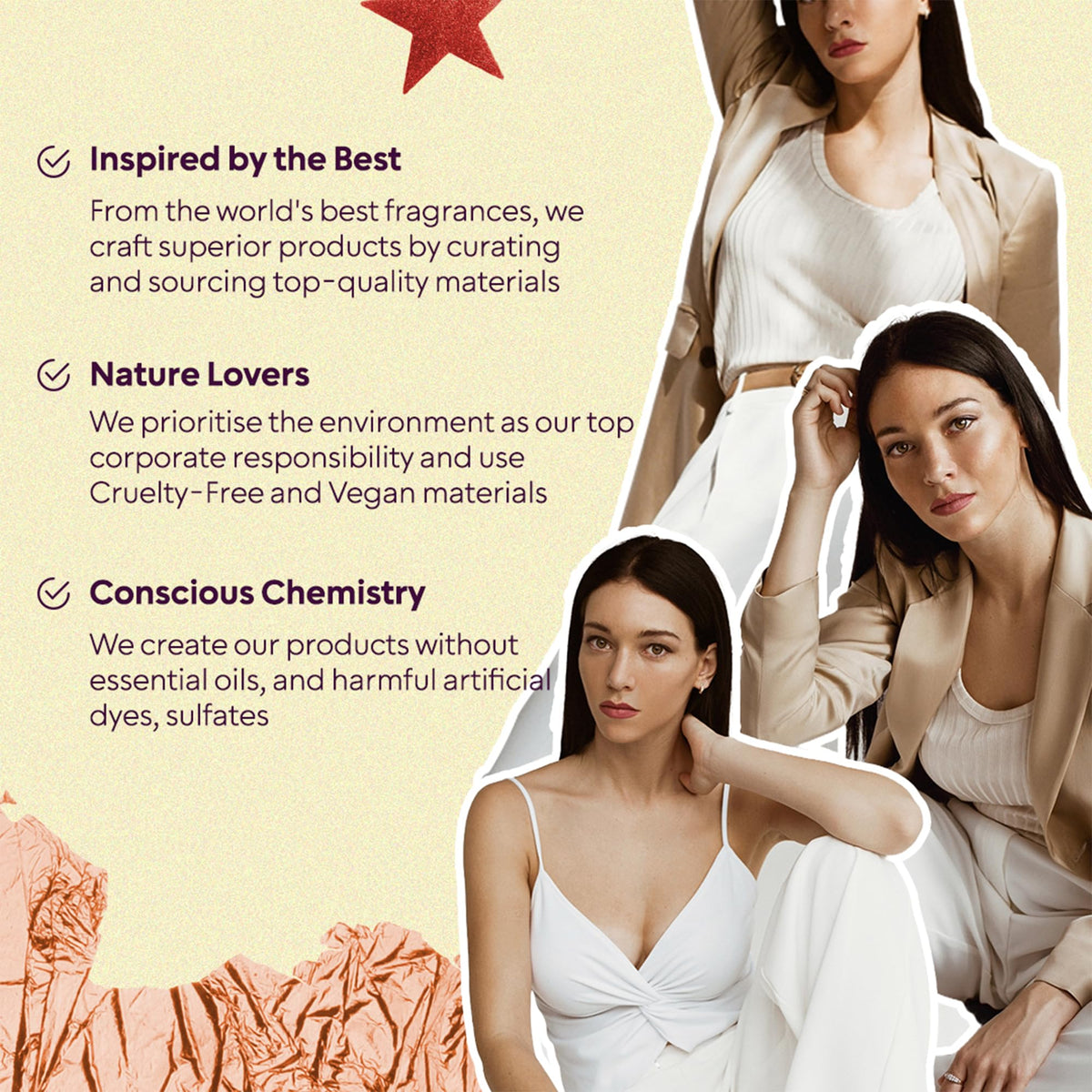 Bellavita Luxury Women's Perfume Gift Set with Rose, Senorita, Date, and Glam | 80ml | Perfume for Women | Pink Pepper, Yuzu and Floral Peach | Long Lasting Fragrance