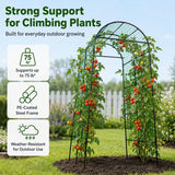 FOLLOOK Garden Arch Trellis for Climbing Plants Outdoor, 7.8 ft, Black