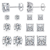MDFUN Stud Earrings for Men Women 925 Sterling Silver Post Earring