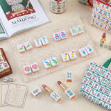 Highergo 8 Pairs Mahjong Drop Earrings for Women Handmade Resin Dangle Earrings with Hook Closure Funny Jewelry Gift for Mahjong Tile Lovers Birthday