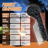 Southern Trapper Mini Pocket Knife with Leather Sheaths - Pack of 2 - Compact EDC Knife Set for Camping, Hiking, Hunting, Fishing, and Everyday Carry Gifts - Pocket Knives for Men and Women