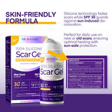 Silicone Scar Gel Scar Cream: SPF 30 Advanced Medical-Grade Formula for Surgical Scars, C-Section, Stretch Marks, Acne, Burns, Keloids, Old & New Scars – Broad Spectrum UV Protection 1.06oz (30g)