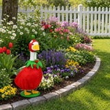 GANSHAYA Strawberry Porch Goose Outfits Strawberry Goose Clothes for Outdoor Garden Yard Patio Lawn Goose Statue