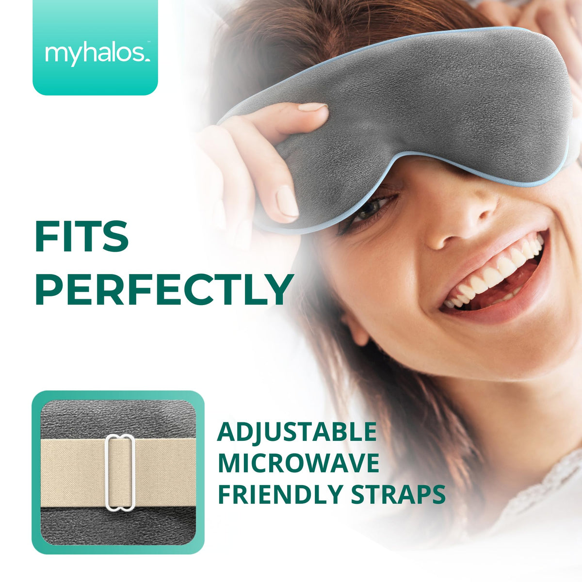 MyHalos Heated Eye Mask, Warm Compress for Dry Eyes, Blepharitis & MGD