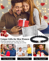 TOLOWOBK Sobriety Gifts for Men Women Sober Anniversary Month & Year NA Recovery Addiction Gifts Alcoholics Anonymous Milestone AA Cards Beaded Bracelets Valentines Day Easter Christmas Gifts for Him