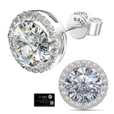 Sterling Silver Moissanite Earrings Studs for Women Men Hypoallergenic