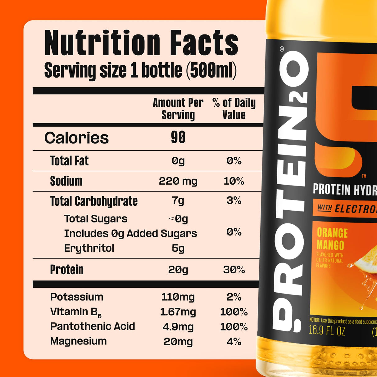 Protein2o Hydration Drink - 2-in-1 Liquid Clear Whey Protein Isolate and Electrolyte Drink - 20g Protein, Vitamins B5, B6 - Post-Workout Recovery - 16.9 Fl Oz - 12 Count Variety Pack