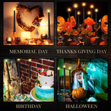 Macarrie 24 Packs Flameless Taper Candles Battery Operated Fake 11 Inch Long Candle Light LED Flameless Candlesticks Flickering Tapered for Wedding, Halloween, Christmas(Black)