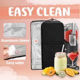 CROTIRAD Slushie Machine Dust Cover for Ninja Slushie Frozen Drink Maker, Hanging Dust Cover for Ninja Slushy Machine, Easy Foldable Fits Ninja Slushi Maker, Quilted Black