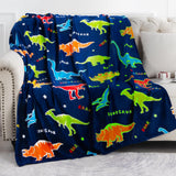 Dinosaur Gifts Toys for Boys Girls - Glow in The Dark Dino Blanket Best Christmas Birthday Valentines Easter Presents for Kids Age 1 2 3 4 5 6 7 8 9 10 Year Old Child Teen Toddler Soft Throw 50"x60"