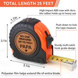 Fathers Day Grandpa Gifts for Papa Father's Day Birthday Gifts from Grandkids, Grandpa Grandfather Gifts from Granddaughter Grandson, Grandparents Day Gift, Genuine Leather Engraved 25 FT Tape Measure