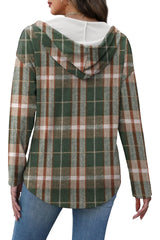 Womens Tops Dressy Casual V Neck Sweatshirts Holiday Outfits Vacation Travel Hoodies Ugly Christmas Sweaters Plaid Green 2XL