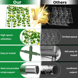 Cucumber Trellis for Raised Bed 48" L x 48" H U-Shape Garden Trellis for Climbing Plants Outdoor, Metal Arch Trellis for Vegetables, Plant Support for Tomato Pea Zucchini Grape Flowers