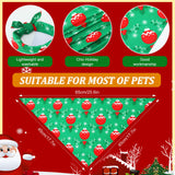 Abbylike 50 Pcs Christmas Dog Bandanas Bulk Xmas Bandanas for Dogs Triangle Kerchief Bibs Scarf Set for Pet Xmas Costume Photo Props Accessories Pet Shops Grooming, 25 Styles (25.6 x 17.7 x 17.7)