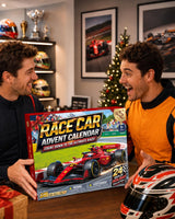 Racing Cars Advent Calendar 2026 for Kids Boys,1:64 Collectible Die-Cast Set, 1:64 Scale 20 Die-Cast Cars, Multi-Team Designs, 4 Racing Track Accessories & Play Map, For Race Fans & Collectors