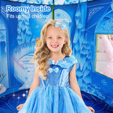 Hamdol Princess Play Tent, Frozen Toy for Girls, Ice Castle Kids Tent Indoor and Outdoor, Large Imaginative Playhouse with Carrying Bag for 1 2 3 4 5 6 7 8 9 Years Old Girls, Christmas & Birthday Gift
