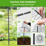 Trellis for Climbing Plants, 75” Metal Spiral Frame Pea Trellis with Center Pole, Adjustable Vine Plant Tower Supports for Outdoor Beans,Cucumbers,Vegetable,Flowers,Pots,Garden Raised Bed,12” Dia