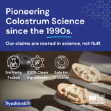 Symbiotics Colostrum 240ct Vegetable Capsules - Immunity Support - Lactoferrin Supplement & Colostrum Protein with Immunoglobulin - 25% lgG Antibodies - Gluten Free