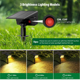 LAMKEEP Solar Spot Lights Outdoor with 60 LED & Auto On/Off, 2 Pack Solar Lights Outdoor Waterproof IP68 with 3 Lighting Modes, 2-in-1 Solars Landscape Light for Outside, Garden, Yard(Warm White)