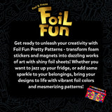Skillmatics Foil Fun - Pretty Patterns, 18 DIY Magnets Mess-Free Art, Colorful Creative Party Activity, Craft Kits, 60+ Foam Stickers, Christmas Gifts for Kids, Teens, Adults, Families