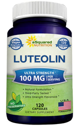 Luteolin 100mg - 120 Capsules - Luteolin Supplement & Powder Complex Pills Commonly Taken with Quercetin - Supports Brain & Memory Health