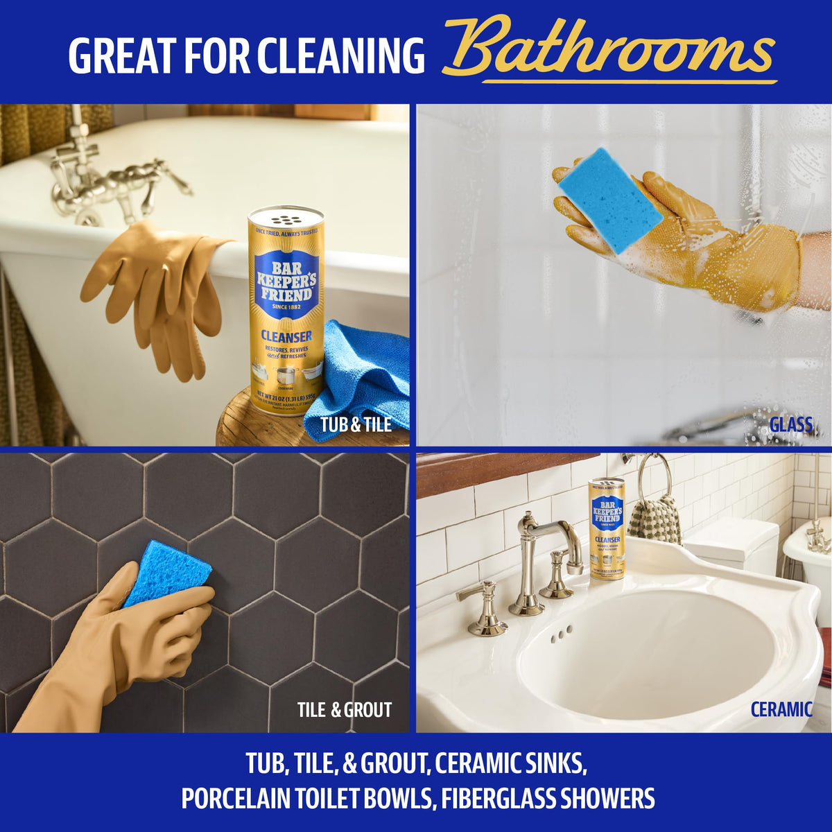 Bar Keepers Friend Powder Multipurpose Cleaner & Polisher, 12 Oz, 2 Pack