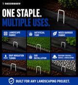 Sandbaggy 500-Count 6-Inch Galvanized Landscape Staples - SOD Garden Stakes ~ Trusted by Farmers & Contractors Across the USA