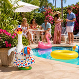Summer Porch Goose Outfits Bikini Goose Outfits Fits 23 Inch Cement or Plastic Goose Statue Beach Swimsuit Lawn Geese Clothes with Hat and Sunglasses for Outdoor Summer Garden Patio Yard Decor