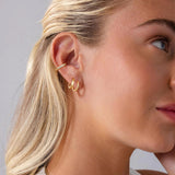 micuco Small Gold Hoop Earrings for Women Men, 3 Pairs Gold Huggie Hoops 8