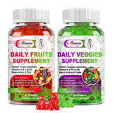 Sugar-Free Fruits and Veggies Gummies Supplement, Multi-Vitamins & Minerals in Gummies, Natural Fruits and Vegetables Supplement, Immunity & Antioxidant & Energy Supplements for Women & Men
