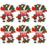 Threlaco 6 Skeins Christmas Loop Yarn Finger Loops Yarn Bulk Soft Chunky Yarns 600 g for Christmas Yarns Beginners Knitting No Needles or Hooks Crochet Gift Craft (Red, White, Green)