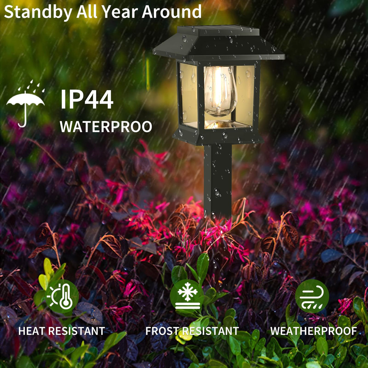 Greluna Solar Lights Outdoor,12 Pack 3000K Waterproof Auto On/Off Solar Pathway Lights for Your Garden, Landscape, Path, Yard, Patio, Driveway,Walkway Decor