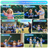 NWLAEWR Flying Orb Ball Toy, Parachute Hand Controlled Hover Ball with LED Lights, 360° Rotating Boomerang Globe, Cool Mini Drone for Kids, Ideal Birthday&Christmas Gift for Boys and Girls-Bright Blue