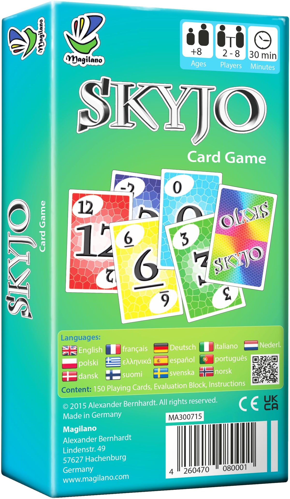 magilano SKYJO, Fun Card Game for Young and Least Young, Fun Game Parties in The Circle of Friends and Family.